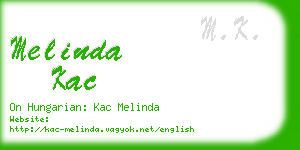 melinda kac business card